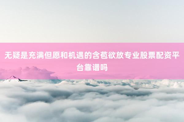 无疑是充满但愿和机遇的含苞欲放专业股票配资平台靠谱吗