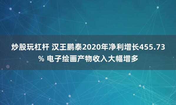 炒股玩杠杆 汉王鹏泰2020年净利增长455.73% 电子绘画产物收入大幅增多