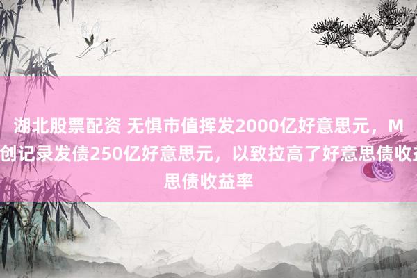 湖北股票配资 无惧市值挥发2000亿好意思元，Meta创记录发债250亿好意思元，以致拉高了好意思债收益率